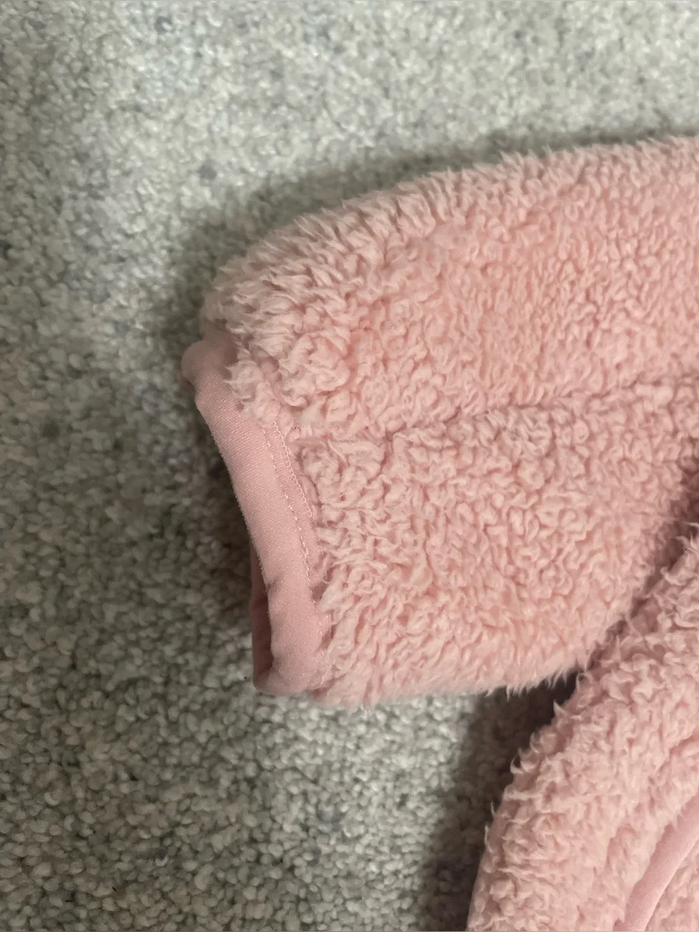 The North Face Light Pink Sherpa Hooded Fleece Jacket, EUC, Size 18-24 months